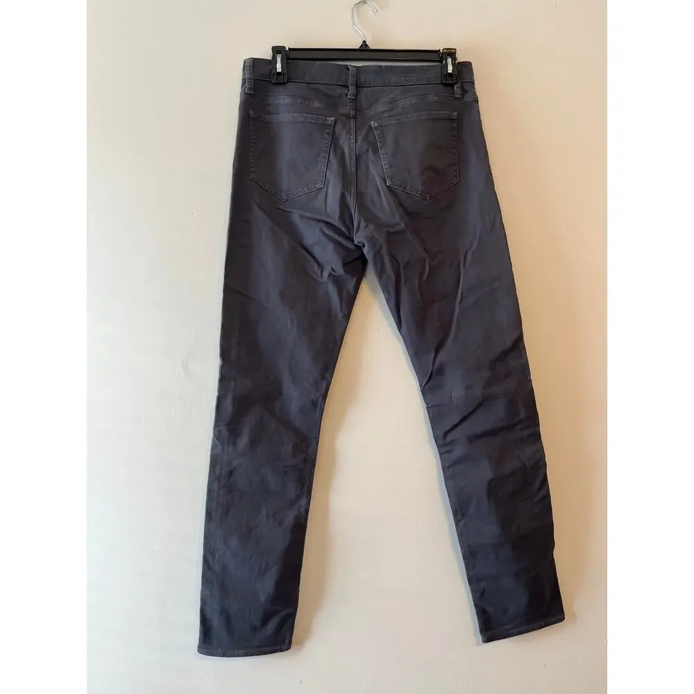 J. Crew Slim-fit garment dyed five-pocket pant in charcoal grey size 32x34